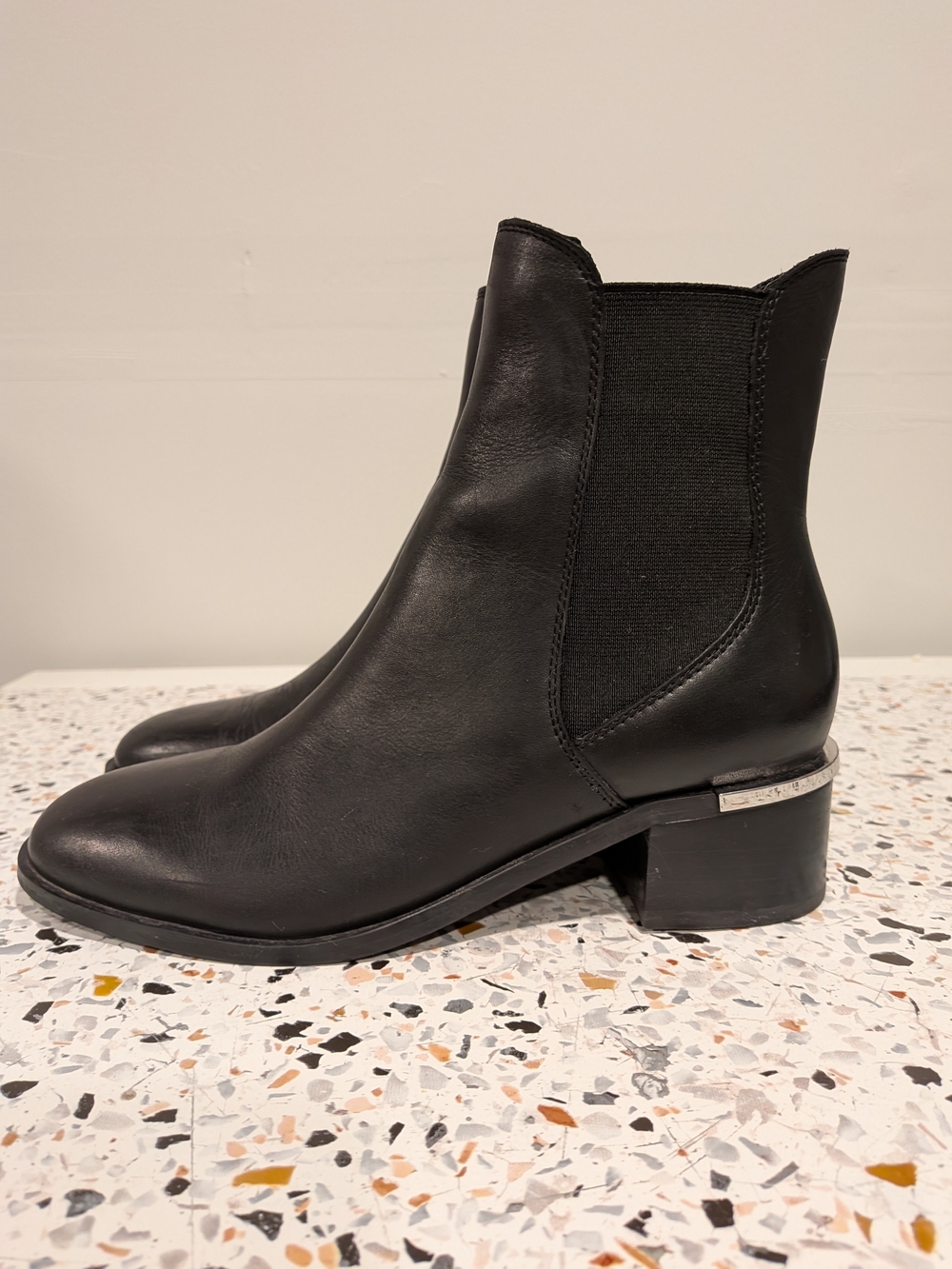 Calvin Klein Black Chelsea Ankle Boots